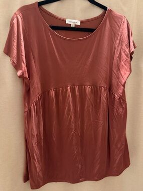 Bailey & Co. Rust Scoop Neck Short Sleeve Tunic